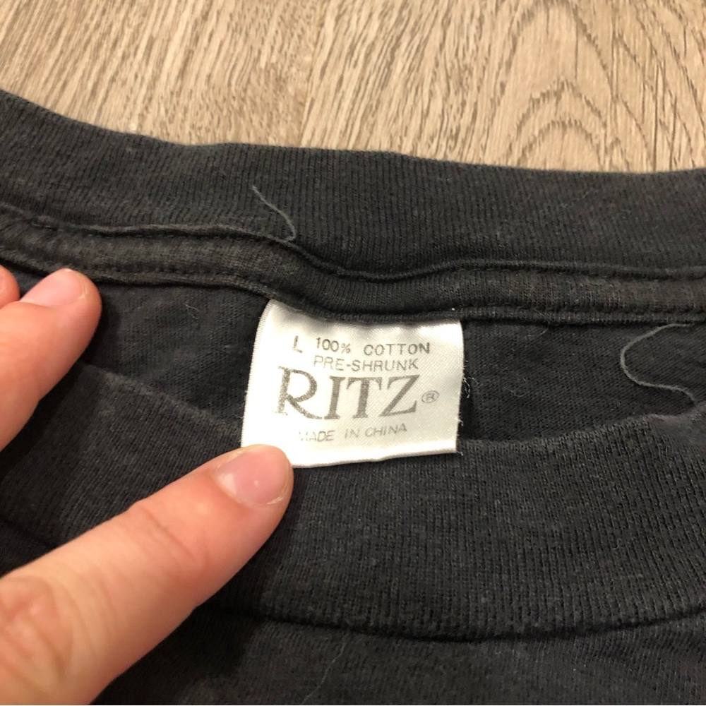 Vtg 90’s Ritz California T-shirt Black Faded Men’s Large Single Stitch - Picture 5 of 5